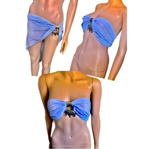 Rare Vintage Sheer Elephant Charm Scarf – Multi-Way Wear